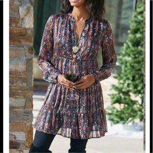 SOFT SURROUNDINGS Floral Castille Tunic Size Small NWT